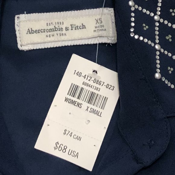 ✨HOST PICK✨
*BRAND NEW* Abercrombie & Fitch Sheer Navy Blouse - Size XS - Picture 5 of 8
